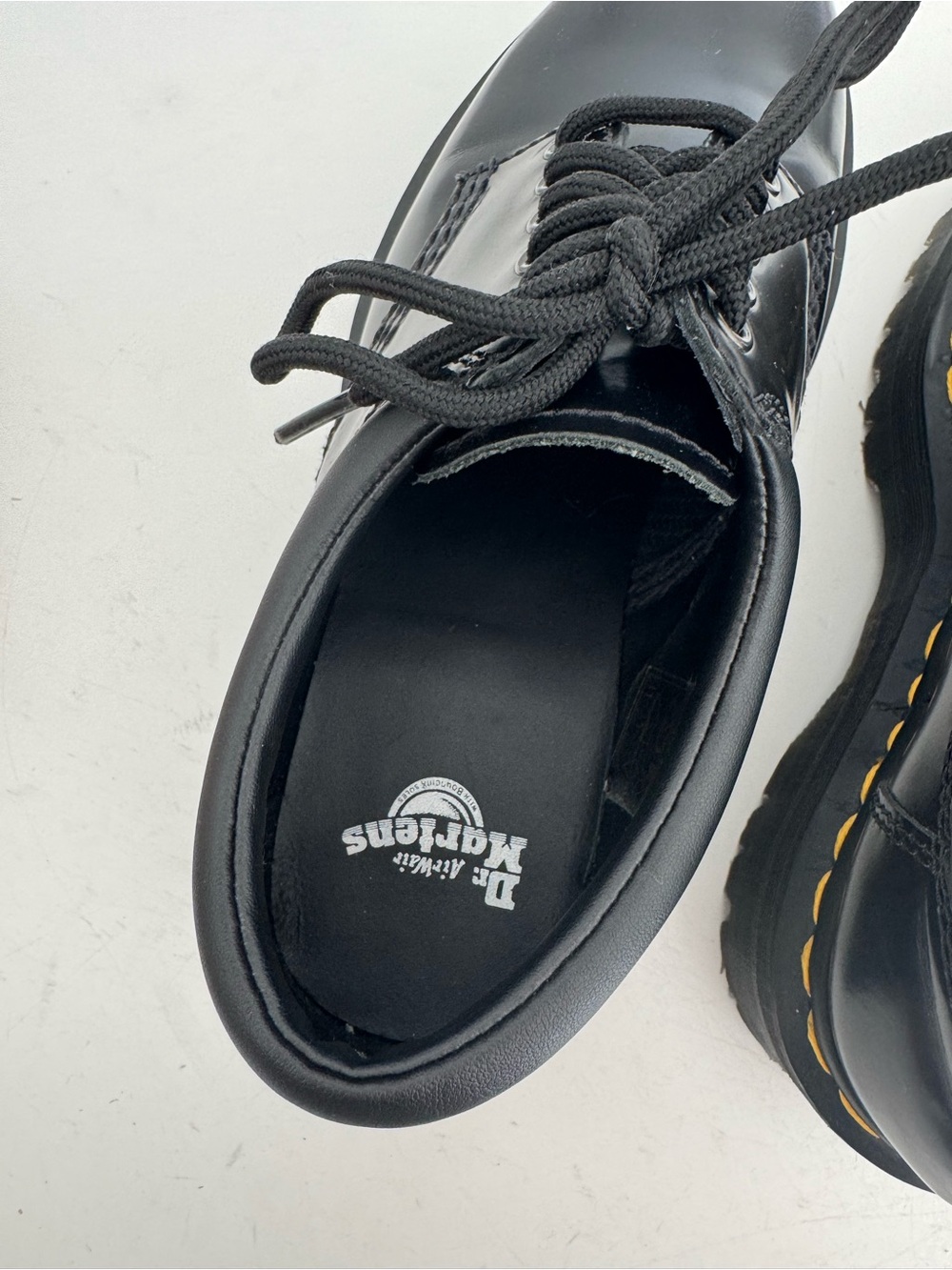 Dr. Martens 8053 Quad Platform Black Leather Shoes – Women’s Size 6 - Picture 11 of 16